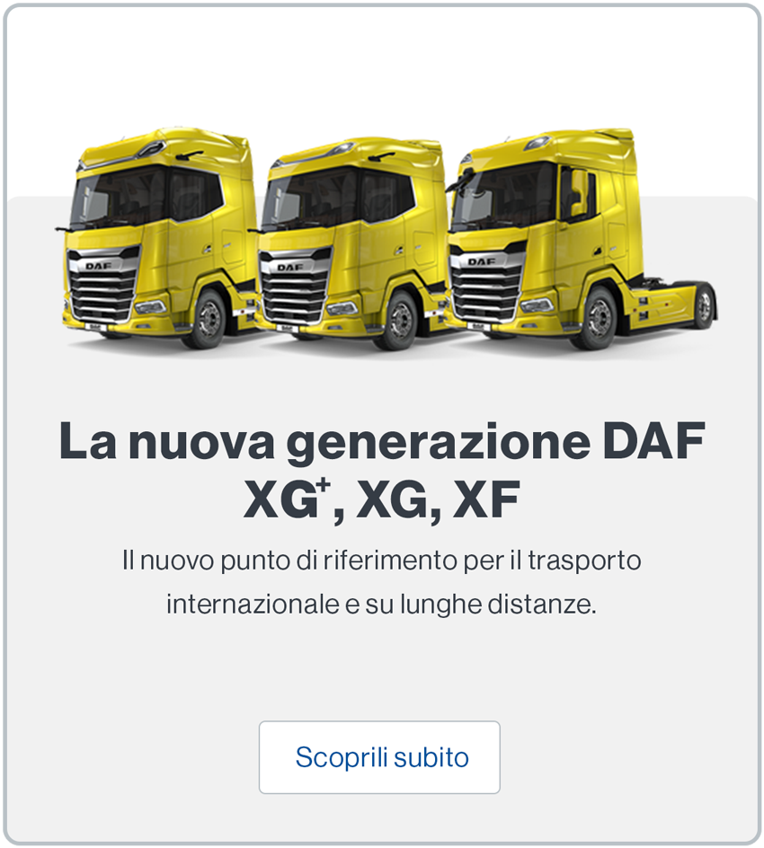 La nuova generazione DAF XG+, XG, XF